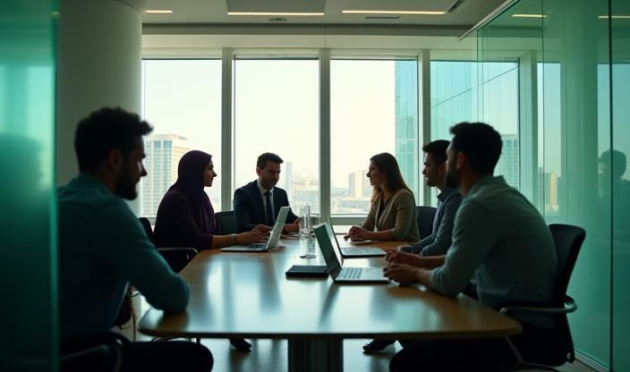 Etisalat Digital team collaborating in Dubai office